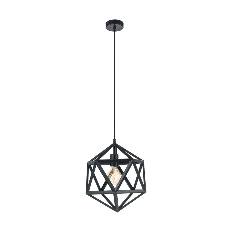 Eglo hanglamp Embleton Ø30,5cm zwart/staal