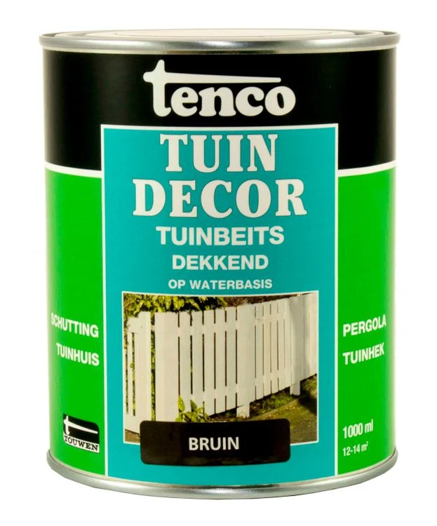 Tenco Tuindecor tuinbeits zijdemat bruin 1L