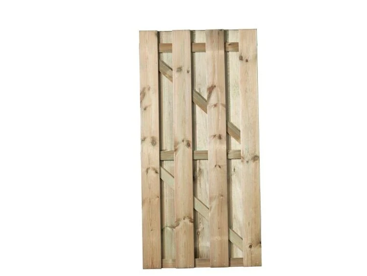 Tuindeur recht Hasselt verticaal naaldhout 90x180cm
