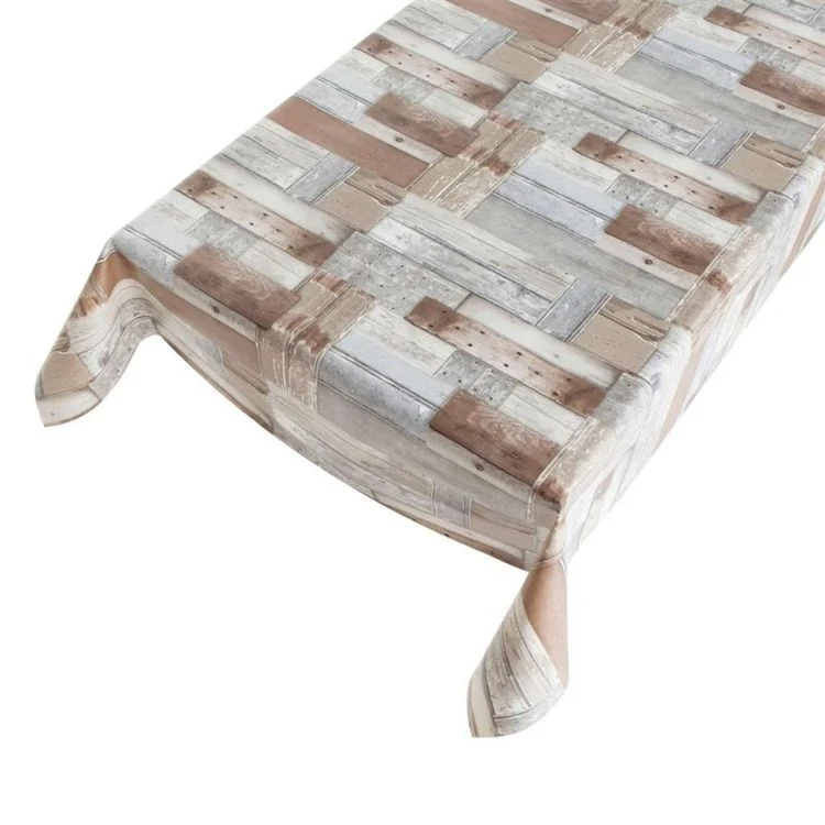 Tafelzeil Patchwood grey grijs, bruin 140cm per meter