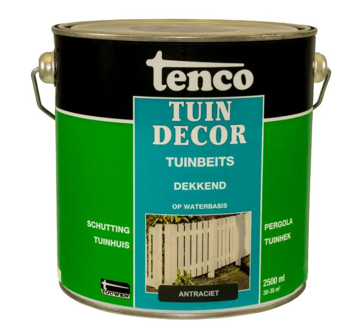 Tenco Tuindecor tuinbeits zijdemat antraciet 2,5L