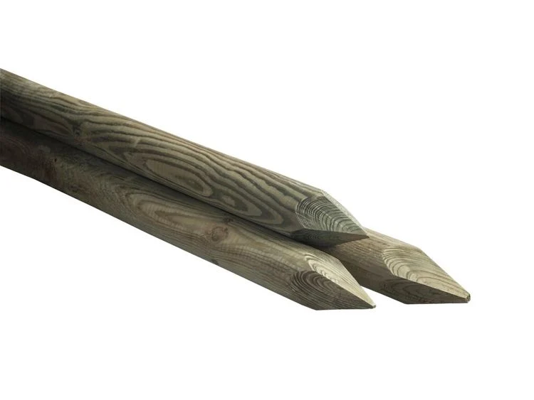 Paal rond gefreesd gepunt celfix naaldhout ⌀6x140cm