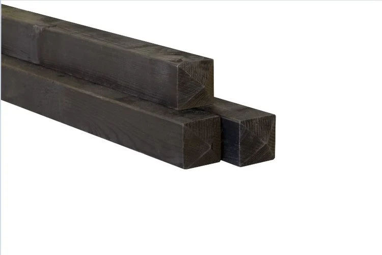 Paal vierkant geschaafd diamantkop celfix naaldhout 6,8x6,8x270cm